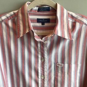 Faconnable Button Down Shirt Stripes Large